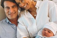 Cláudia com o irmão, Sérgio