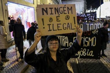 Manifestação de imigrantes