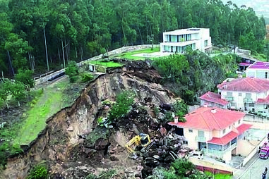 Derrocada em Palmeira 