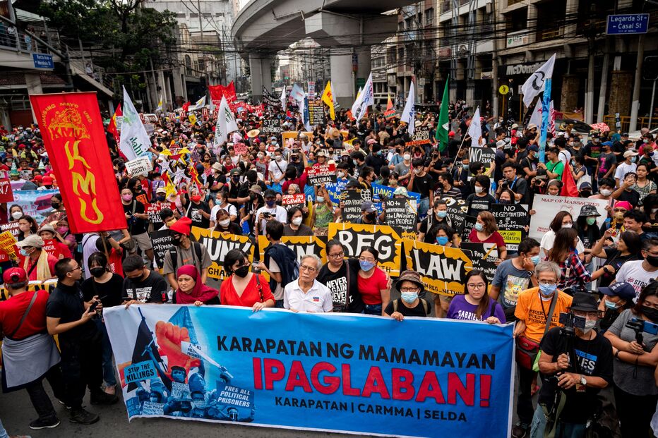 Protesto em Manila, Filipinas