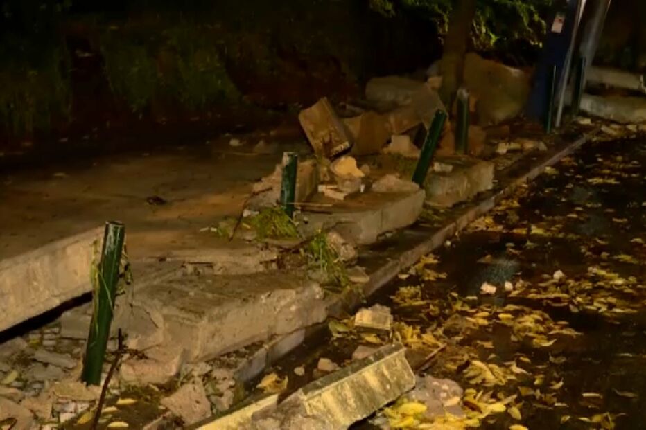 Muro do Colégio Militar com mais de 10 metros cai