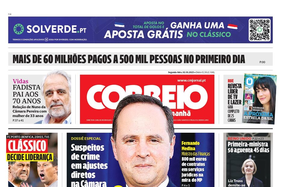 Correio da Manhã, capas, jornal