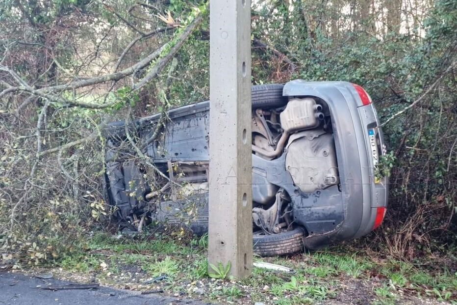 Colisão entre dois carros em Albergaria-a-Velha