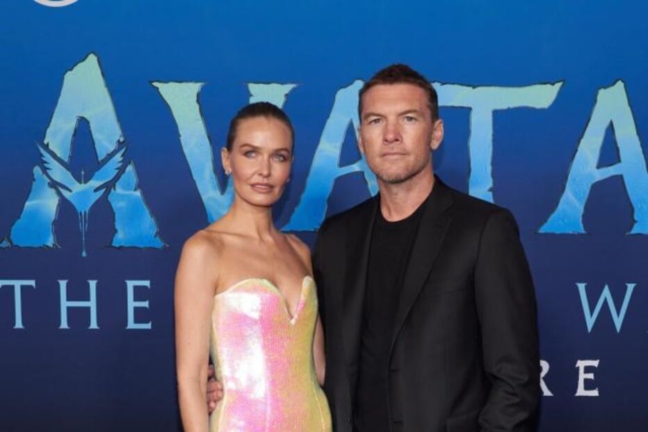 Sam Worthington com a mulher, Lara Bingle