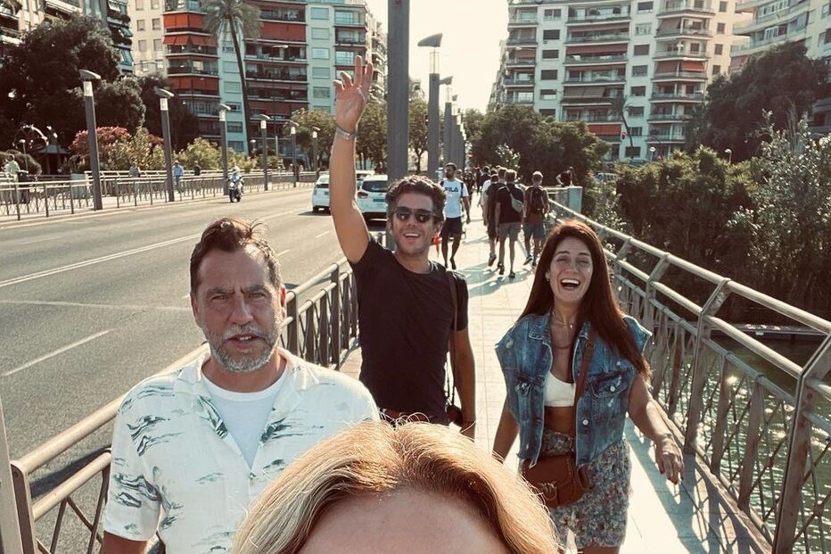 Jorge Frade (de t-shirt branca) com Cristina Ferreira