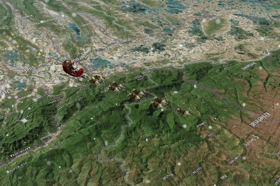 Trajeto do Pai Natal