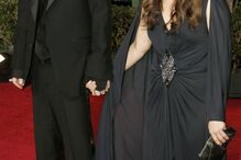 Lisa com o quarto marido, o guitarrista Michael Lockwood, durante a cerimónia dos Globos de Ouro, em 2005
