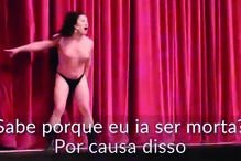 Keyla Brasil em protesto