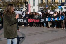 Professores, greve, protestos, Setúbal, Praça do Bocage