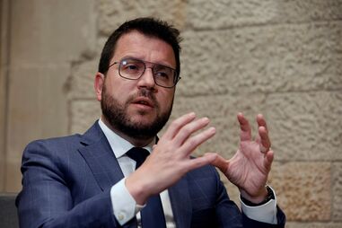 Presidente do governo da região espanhola da Catalunha, Pere Aragonès