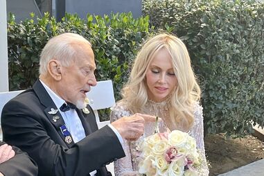 Astronauta Buzz Aldrin e a noiva