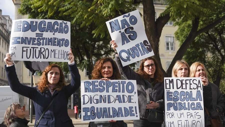 Greve dos professores em Lisboa