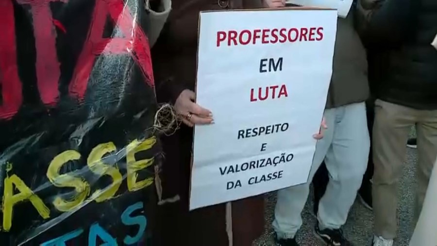 Professores em protesto 