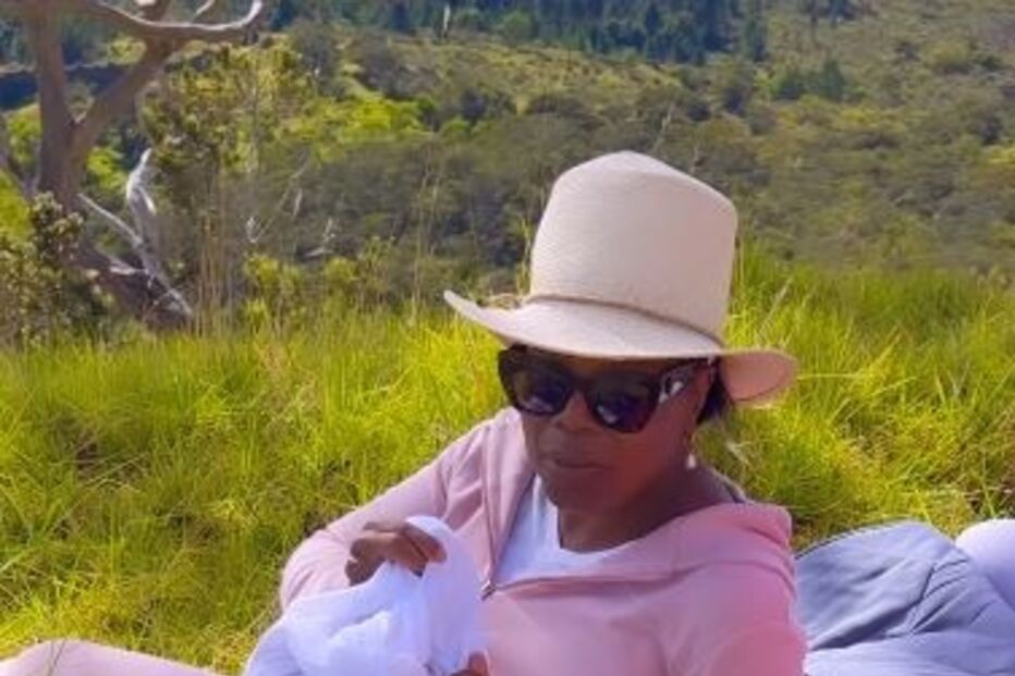 Oprah Winfrey faz piquenique após caminhada de 16 km