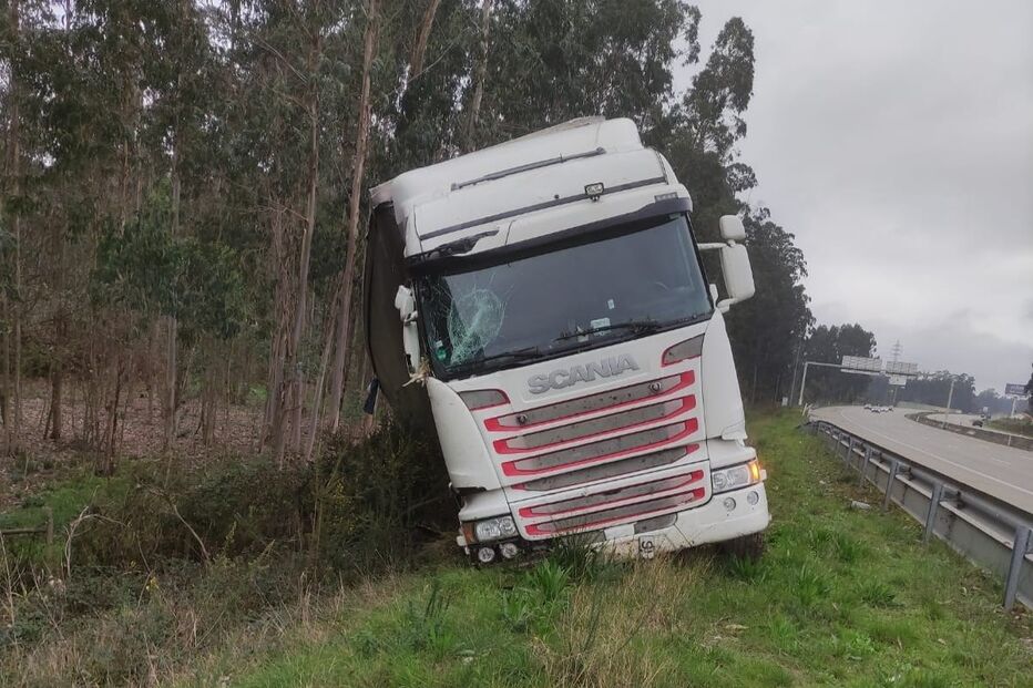 Camião despista-se na A1, entre Feira e Estarreja