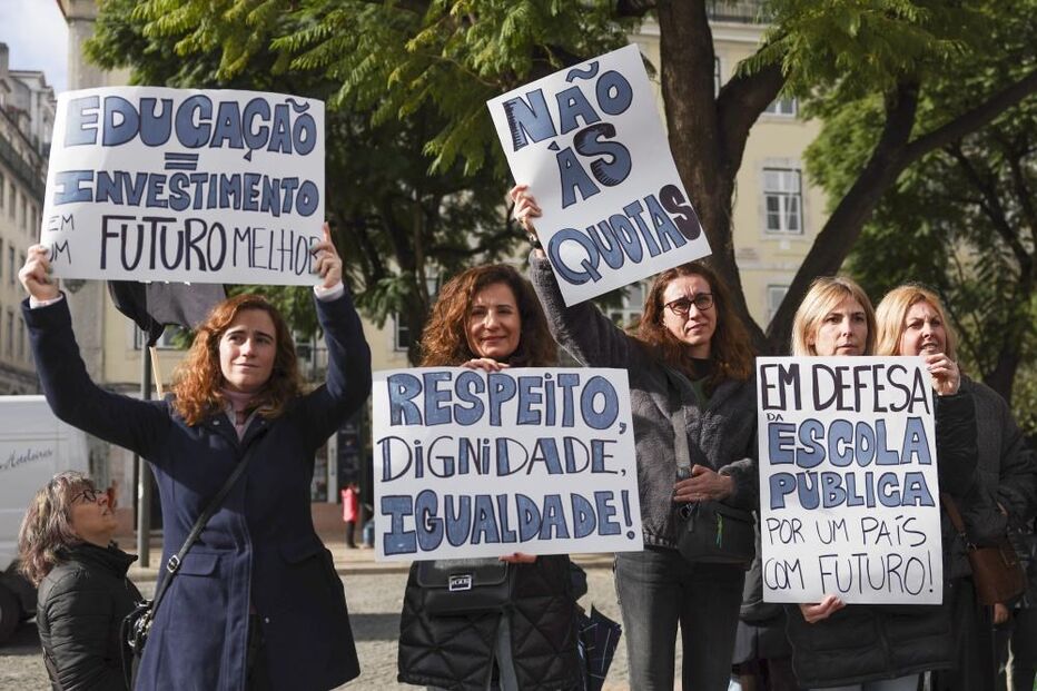 Greve dos professores em Lisboa
