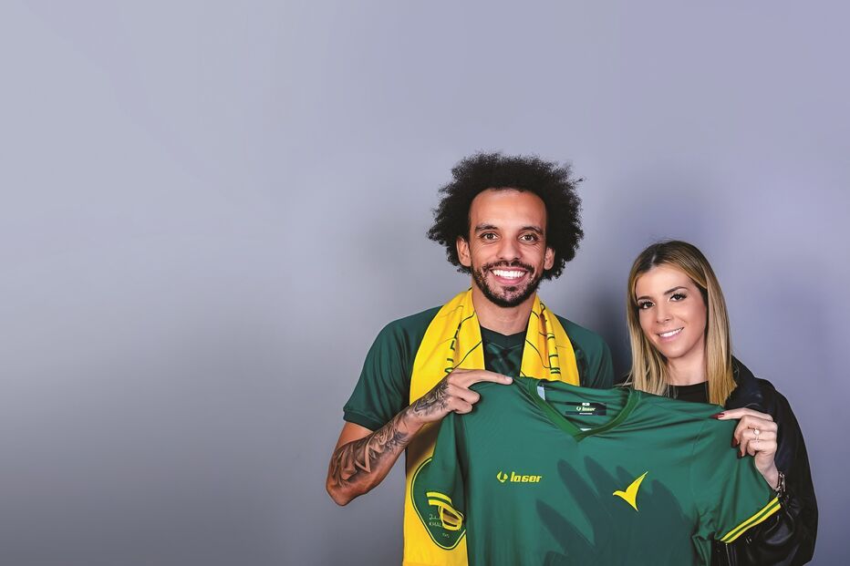 Fábio Martins e a mulher Raquel