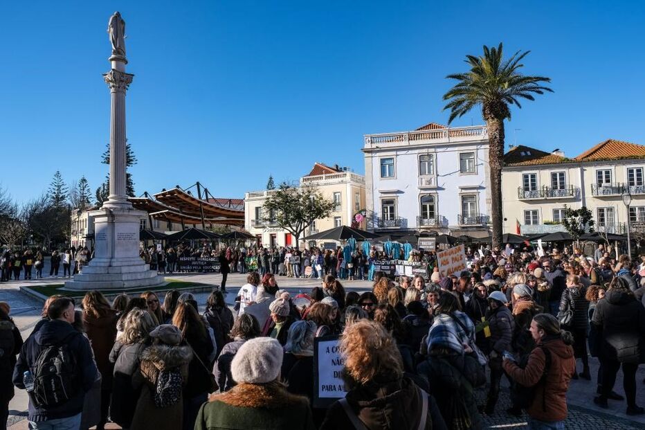 Professores, greve, protestos, Setúbal, Praça do Bocage