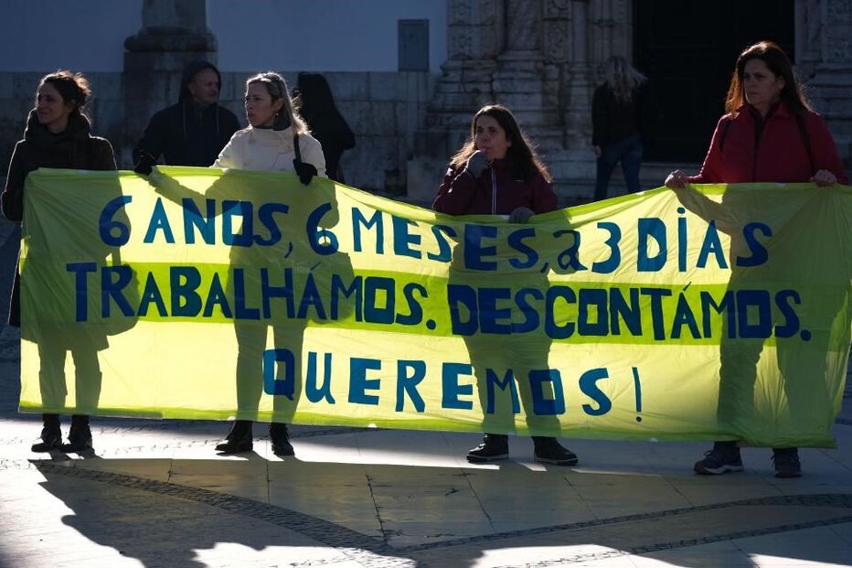 Professores, greve, protestos, Setúbal, Praça do Bocage