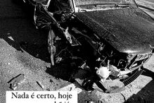 Carro de Miguel Azevedo após acidente