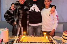 Ronaldo com Georgina e o filho, Cristianinho