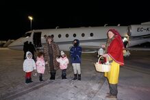 Com os filhos, na Lapónia