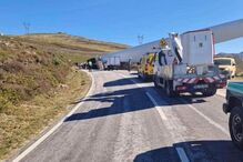 transporte da pá do aerogerador em Melgaço