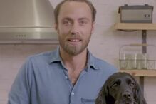 James Middleton com Ella, a sua companheira de quatro patas