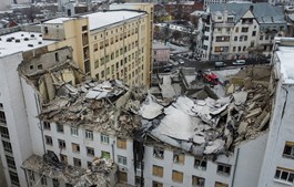 Kharkiv após um ataque de míssil nos últimos dias