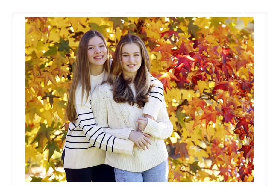 Infanta Sofia e a irmã, a princesa Leonor de Espanha