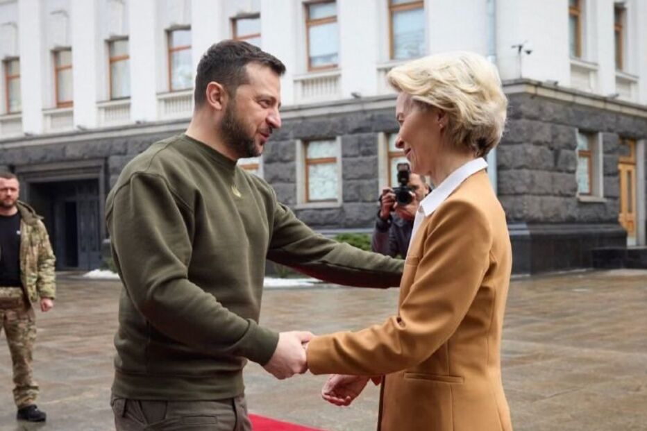 Volodymyr Zelensky e Ursula von der Leyen