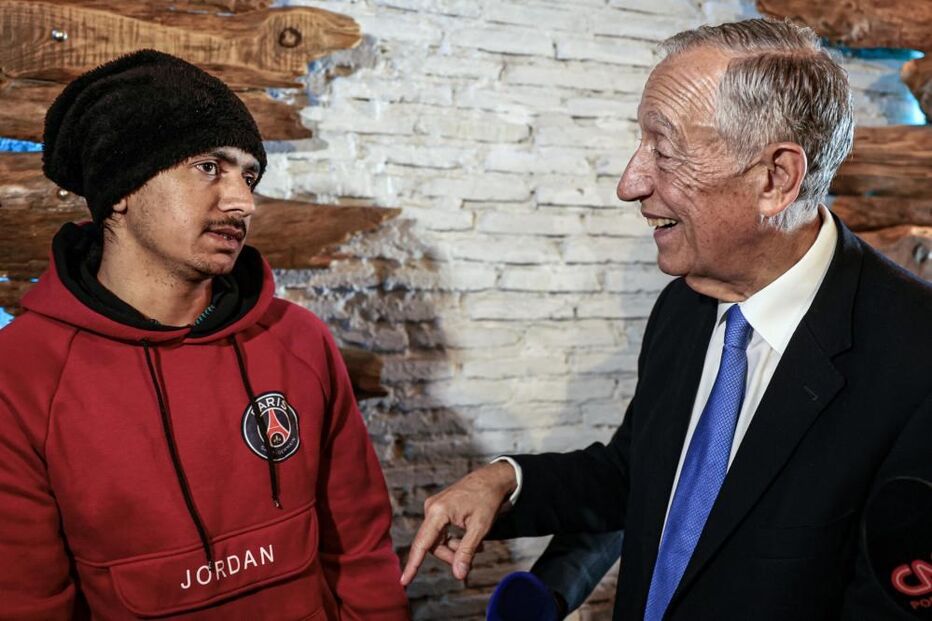 Marcelo de Rebelo de Sousa e migrante espancado