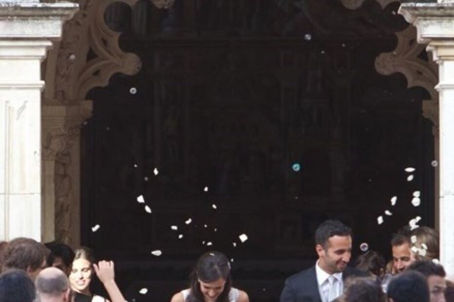 Rúben Amorim e Maria João Diogo no dia do casamento, em 2013