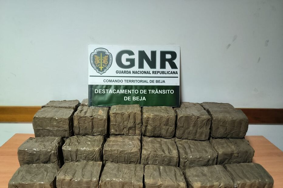 34 quilos de droga apreendidos na A2, em Aljustrel
