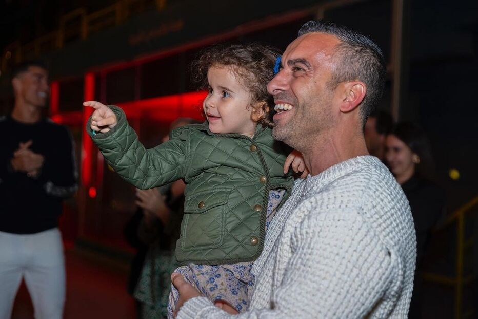 Ricky com a sua filha, Maria