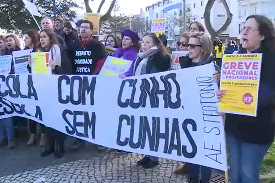 Professores em greve