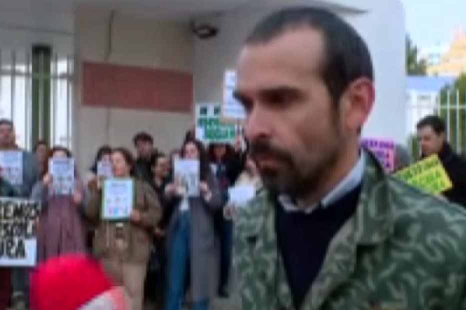 Manifestação na Escola Básica Vasco da Gama