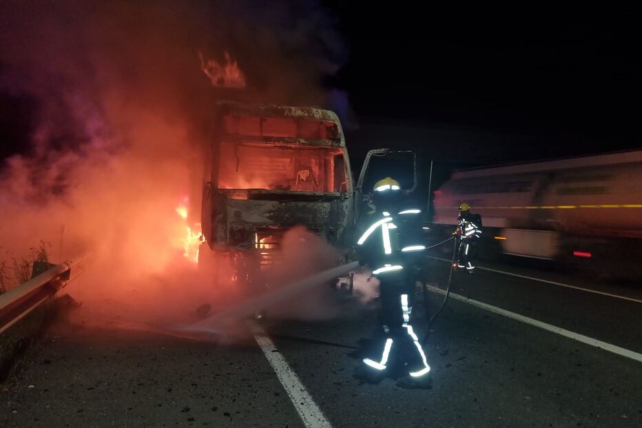 A22, fogo, camião, Boliqueime