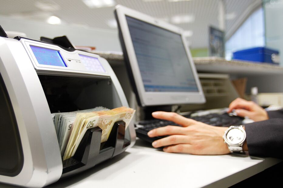 bancos, banca, dinheiro, notas, depósitos