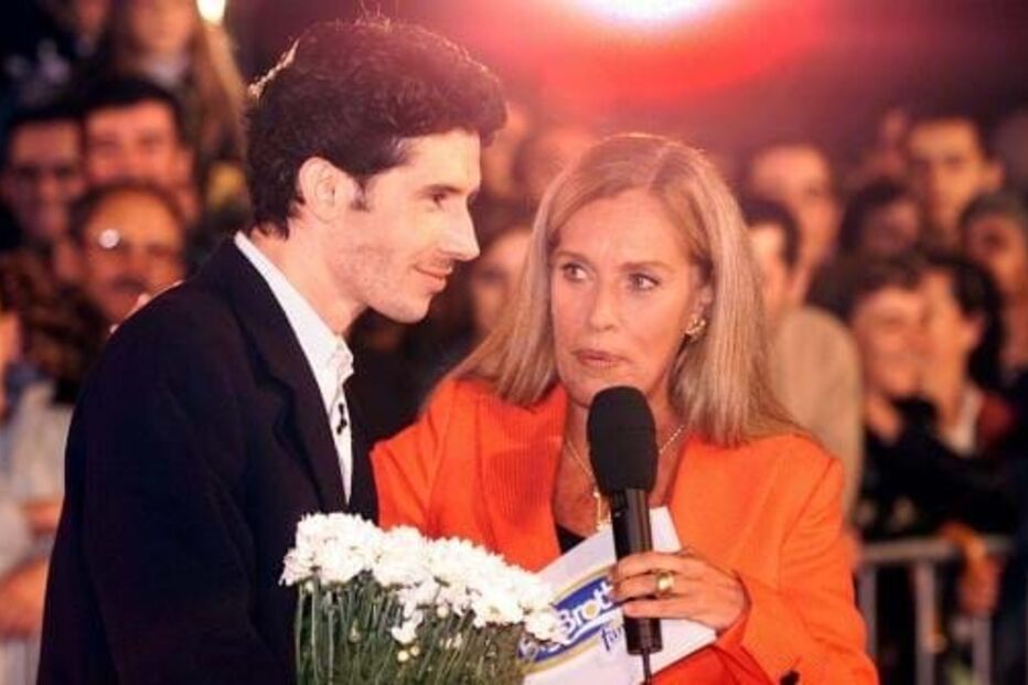 A apresentadora com Zé Maria, vencedor do primeiro 'Big Brother'