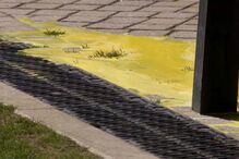 Ativistas ambientais pintam fachada da sede da EDP em protesto contra lucros