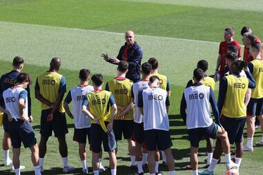 Seleção nacional a treinar