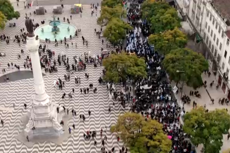 Manifestação professores na Assembleia da República