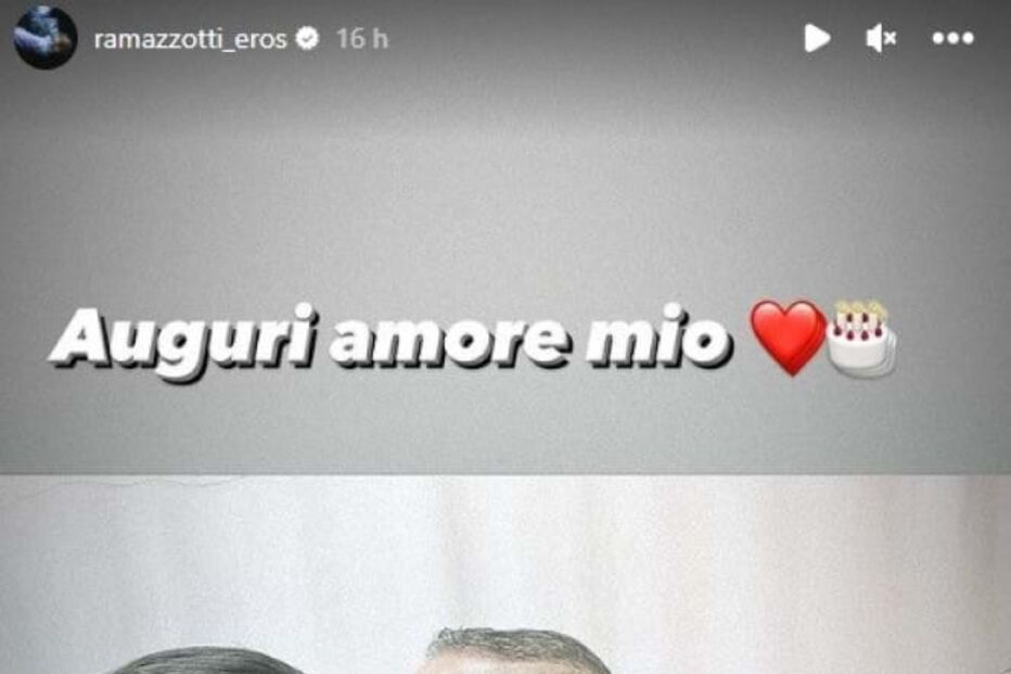 Eros Ramazzotti assume namorada no Instagram