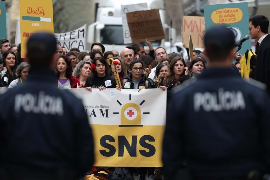 Médicos em protesto
