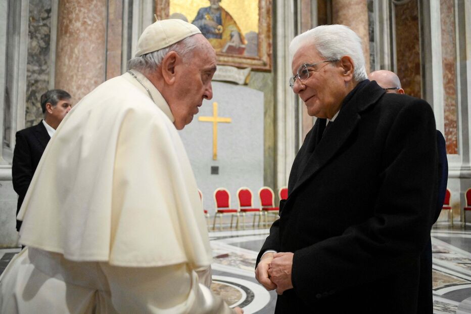 Papa Francisco e Sergio Mattarella