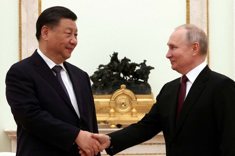 Presidente chinês, Xi Jimping, e presidente russo, Vladimir Putin