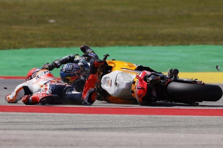 Queda de Miguel Oliveira