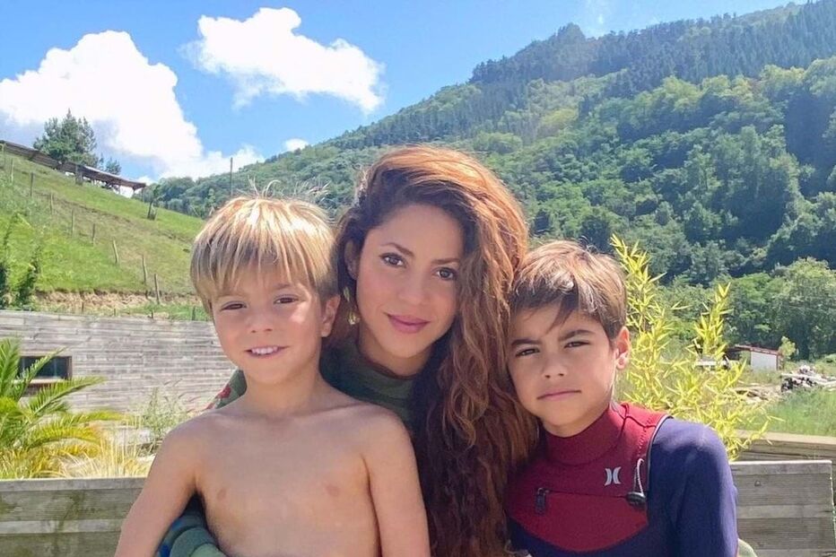 Shakira com os filhos, Milan e Sasha
