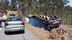 Condutor de camião ferido com gravidade após despiste seguido de capotamento